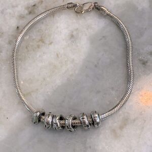 .925 Spacer Beads Sterling Silver Jewelry Charm